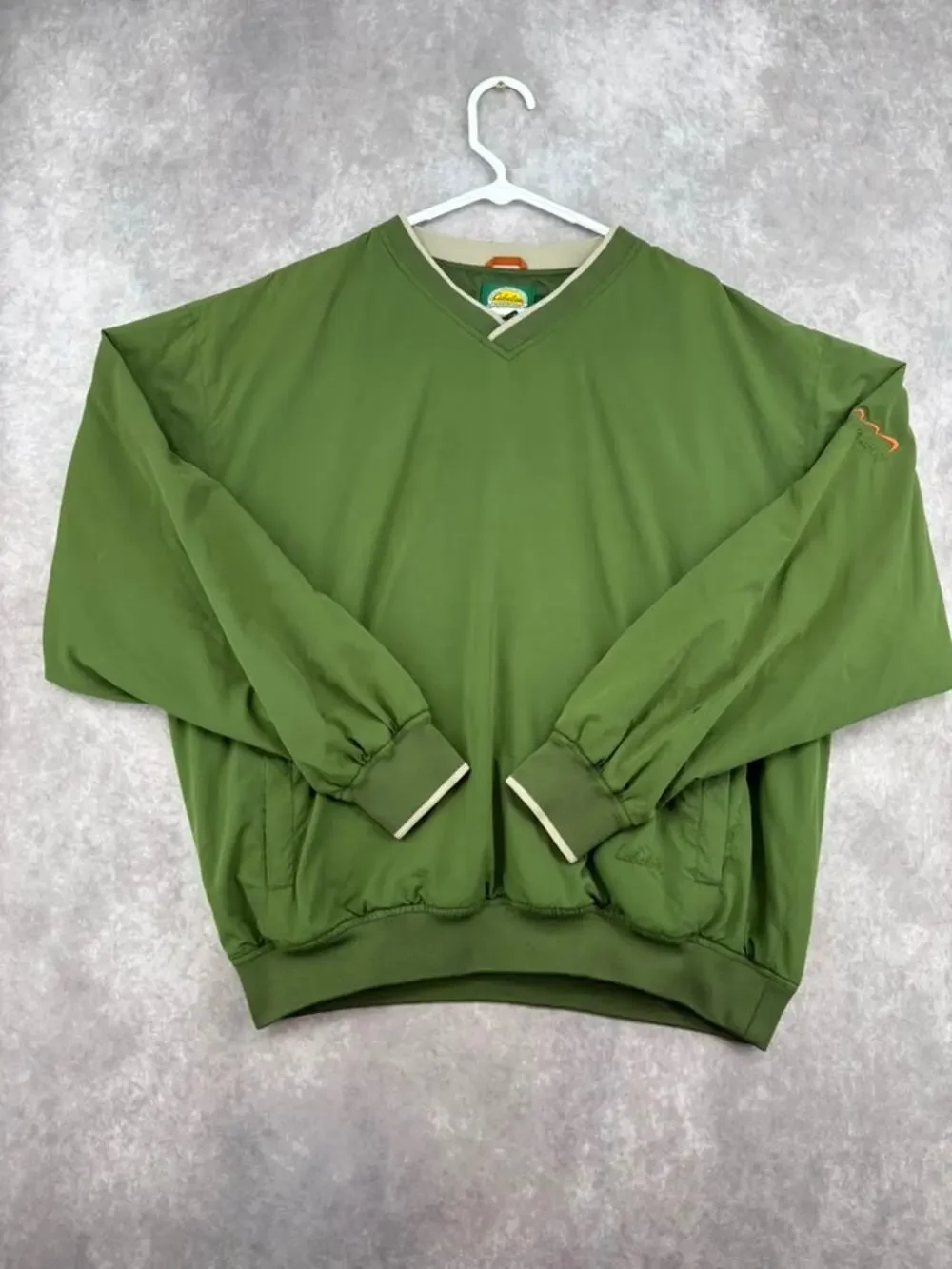 Cabela’s Men’s L Green V-Neck Outdoor Pullover Jacket